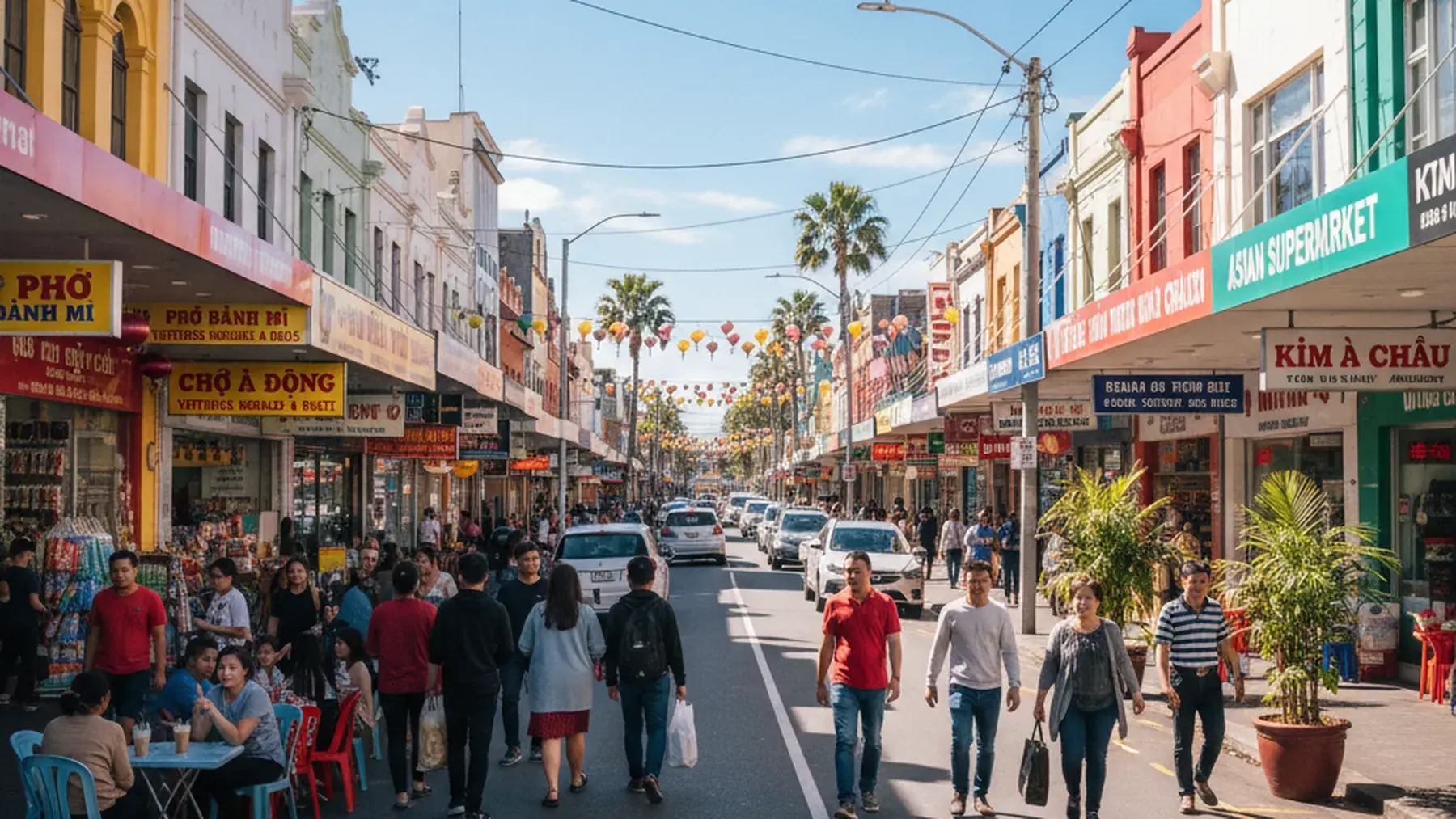 Cabramatta storefront with hanging roast meats