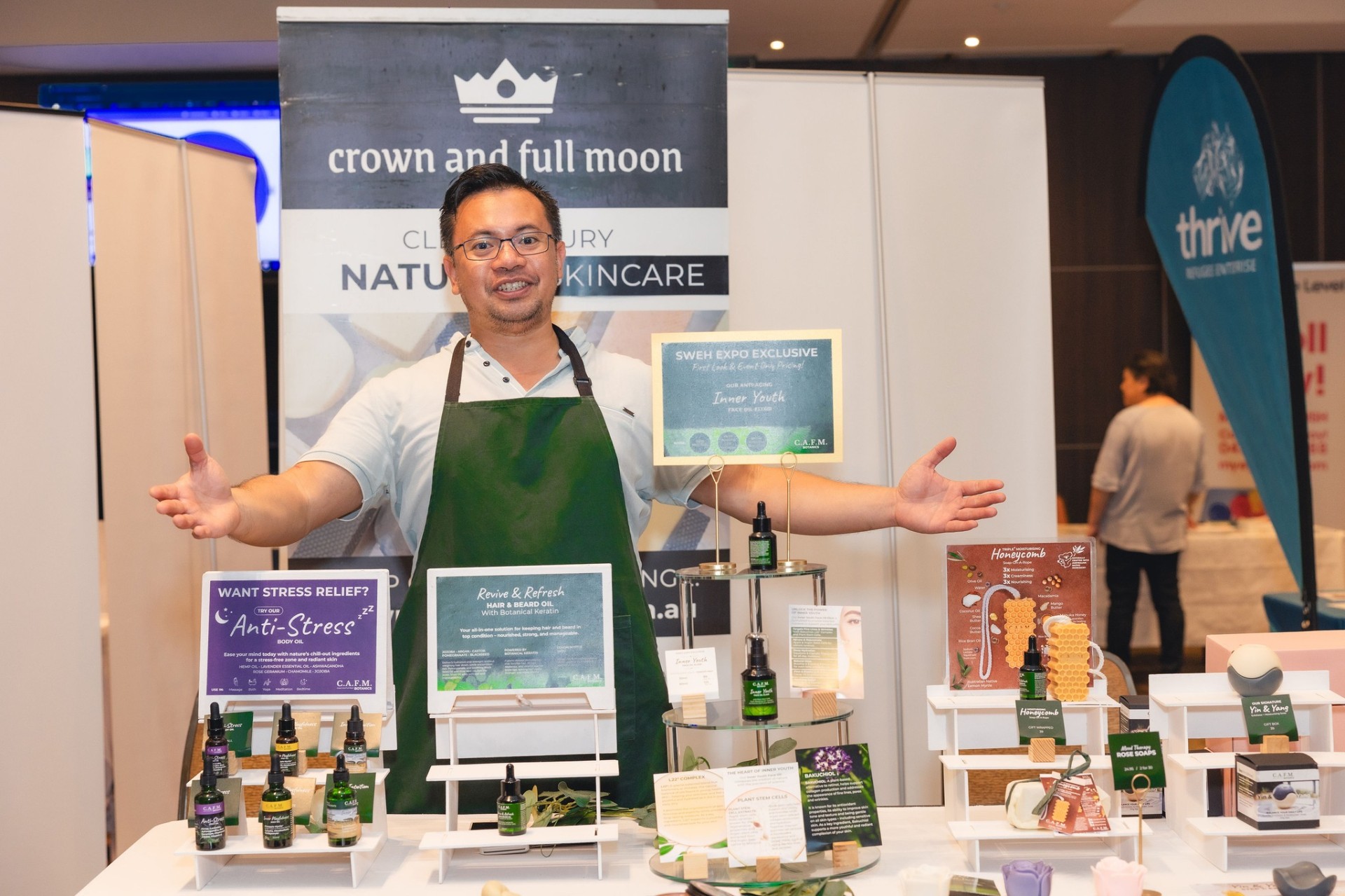 Crown and Full Moon natural skincare stall