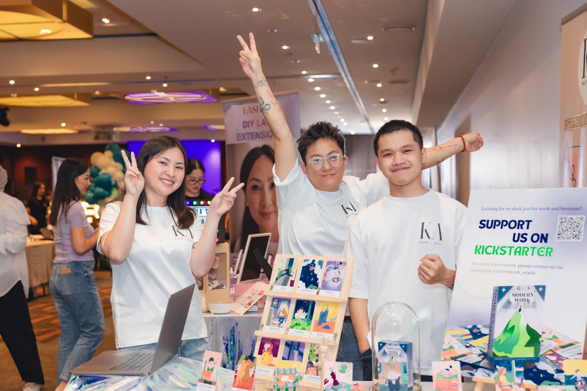 KA Hair + Soul and Modern Work Oracle stall