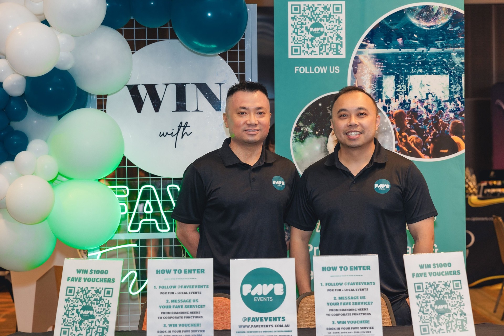Fave Events giveaway booth